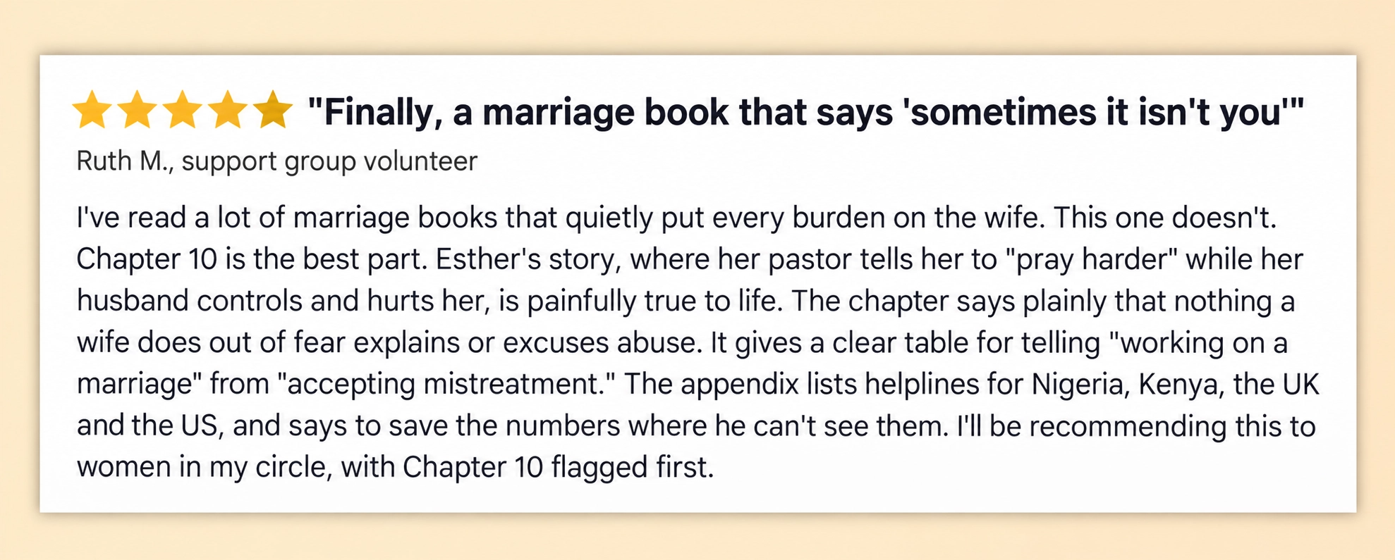 Reader review